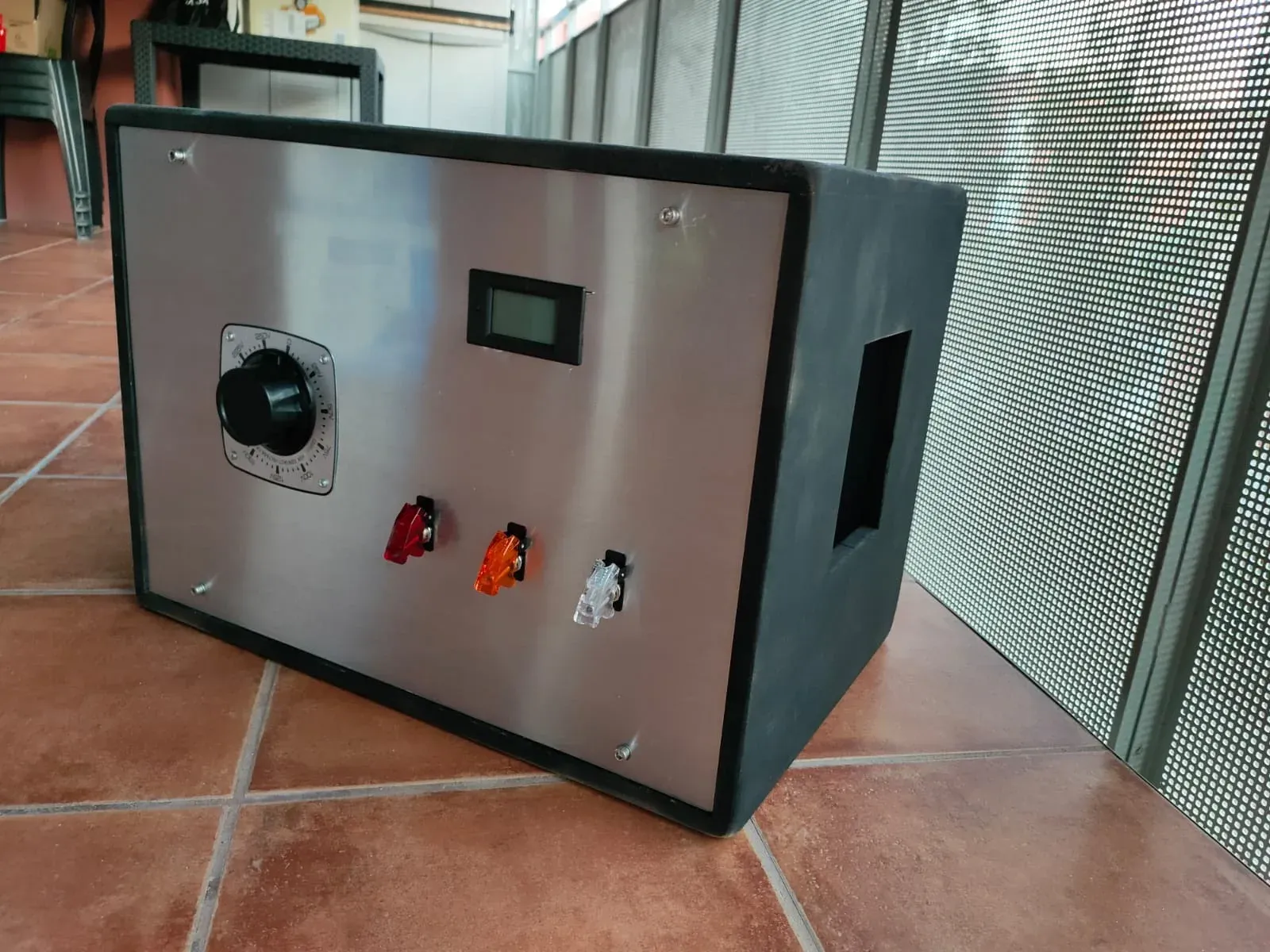 Fusor montado en la terraza